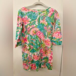 Lilly Pulitzer Girls Lightweight 3/4 Sleeve Cotton dress (10-12)
